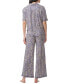 Women's 2-Pc. Notched-Collar Pajamas Set