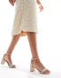 ALDO Pristine embellished block heel sandals in bone leather