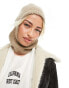 & Other Stories super soft knitted hood in beige