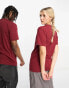 Vans left chest logo tee in burgundy