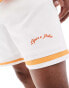 Liquor N Poker co-ord short with tipping detail in white