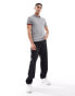 Tommy Hilfiger logo cuff slim fit polo in grey heather