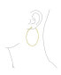 Minimalist Lightweight Round Thin Tube Big Large Hoop Earrings For Women Yellow Gold Plated Brass 2.75 Inch Diameter