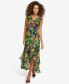 Women's Floral-Print Chiffon Ruffled Maxi Dress