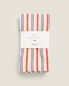 Striped cotton jacquard napkins (pack of 2)