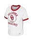 Women's x Wrangler White Distressed Oklahoma Sooners Freehand Ringer T-shirt