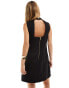 Closet London sleeveless high neck mini dress in black