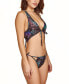 Women’s 2 PC Lingerie Set with Printed Butterfly's and Functional Ties