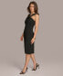 Donna Karan Women's Draped Twist-Neck Sleeveless Sheath Dress