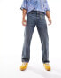 COLLUSION x005 mid rise straight leg jeans in lightwash