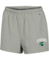 Women's Gray Michigan State Spartans Football Fan High Waist Shorts