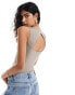 Hollister seamless open back bodysuit in grey