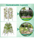 71" Tall Metal Garden Trellis for Climbing Plants 2 Pack Fence Panels Retro