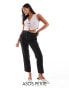 ASOS DESIGN Petite tailored high waist cropped trouser in black