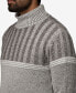 Men's Ribbed Pattern Turtleneck Sweater