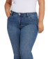 Plus Size Mid Rise Flap Pocket Bootcut Jeans