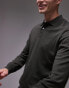 ARKET merino wool knitted long sleeve polo shirt in green