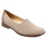 Trotters Jake T1464-143 Womens Beige Leather Slip On Loafer Flats Shoes