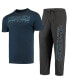 Комплект пижамы Concepts Sport Heathered Charcoal, Navy Villanova Wildcats Meter T-shirt and Pants Sleep Set