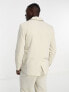 Only & Sons double breasted suit jacket in beige