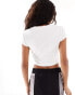 Calvin Klein Jeans rib baby tee in white