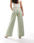 River Island wide leg jean in mid green