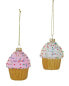 Cody Foster & Co. Tiny Cupcake Ornaments Set Of 2 Multi