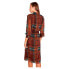 TOI&MOI Tartan Check Tent With Illusion Belt Long Dress