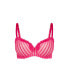 Plus Size Fifi Contour Stripe Mesh Lace Bra