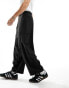 ASOS DESIGN smart oversized parachute trousers in black