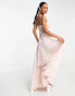 ASOS DESIGN twist front cami maxi dress in blush