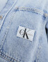 Calvin Klein Jeans boxy denim shirt jacket in light wash