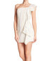 Tularosa Cait Ruffle Marshmallow Stripped One-Shoulder Mini Dress size M 149284