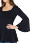 Women's Bell Sleeve Flared Tunic Top