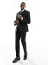 ASOS DESIGN slim linen mix suit jacket in black