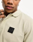 Marshall Artist siren long sleeve polo in beige