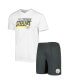 Комплект пижамы Concepts Sport Charcoal, White Pittsburgh Steelers Downfield T-shirt Shorts Sleep Set