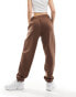 New Balance Linear heritage brushed back fleece sweatpant in brown