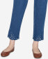 Petite Extra Stretch Denim Ankle Jean with Cutout Hem