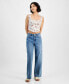 Women's Twisted-Seam Cargo Wide-Leg Jeans, Created for Macy's