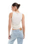 Vero Moda textured ruched tank top in cream