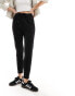 Vero Moda jersey tie waist tapered trousers in black