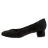 Trotters Lola T1561-003 Womens Black Extra Narrow Suede Pumps Heels Shoes 8