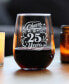 Cheers to 25 Years 25th Anniversary Gifts Stem Less Wine Glass, 17 oz