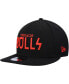 Men's Black Chicago Bulls Rocker 9FIFTY Snapback Hat