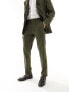 ASOS DESIGN slim tuxedo suit trousers in green