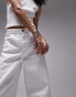 Topshop wide leg back tab trouser in white