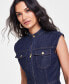 Women's Wide-Leg Denim Jumpsuit, Created for Macy's