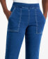 Women's Mid-Rise Pull-On Dobby Straight-Leg Jeans, Created for Macy's