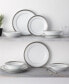 Crestwood Platinum Set of 4 Dinner Plates, Service For 4